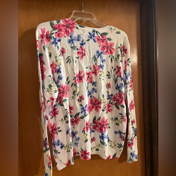 NWT Karen Scott Floral Cardigan - Picture 2 of 4